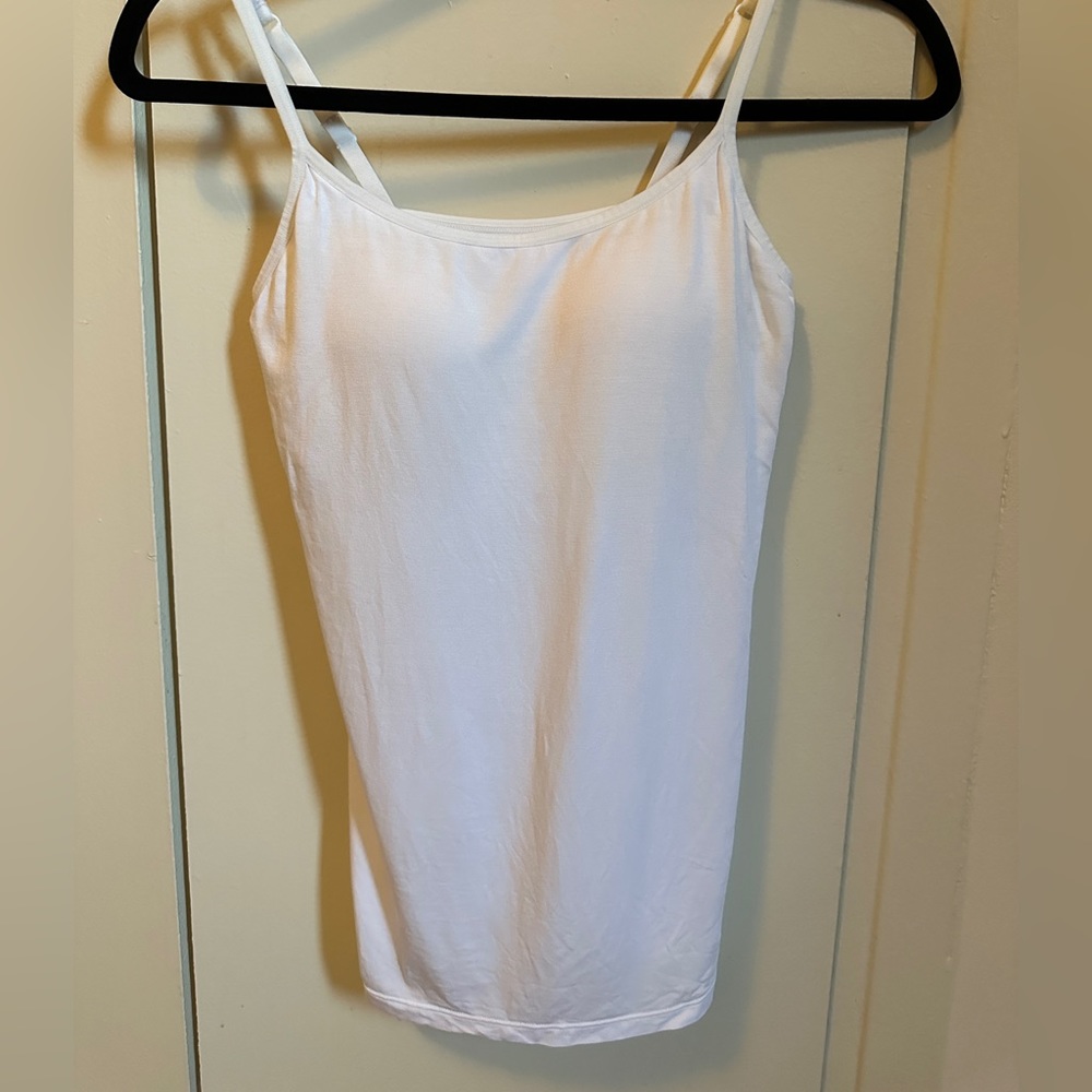 3/$20 Women White built-in bra cami top